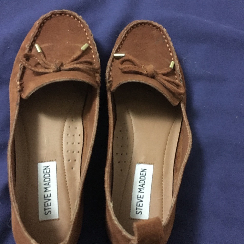 Steve Madden moccasins upper leather rust color
